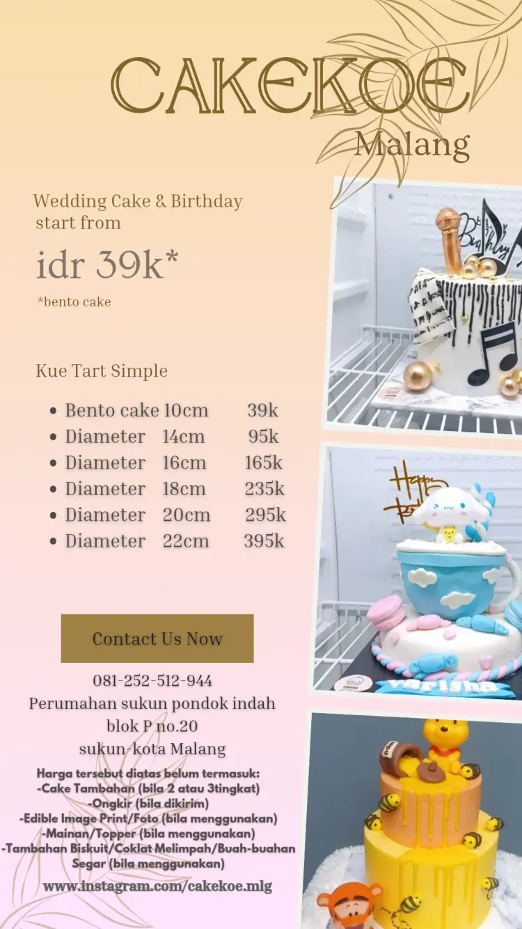 CAKEKOE - Kue Tart Malang Wedding, Birthday Cakes and Donat 7