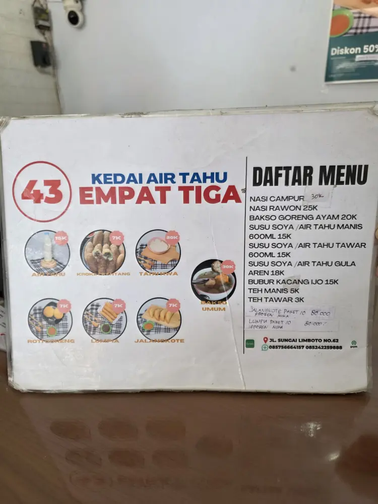 Kedai Air Tahu Empat Tiga '43 9