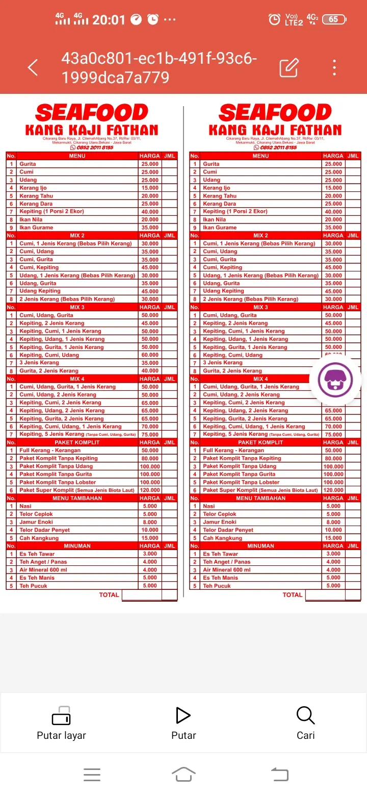 Seafood Kang Kaji Fathan 3