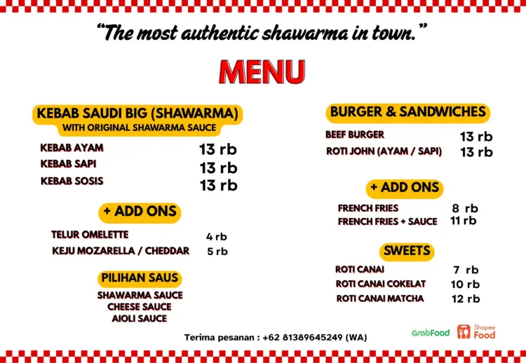 Kebab Saudi Pak Hadji 2