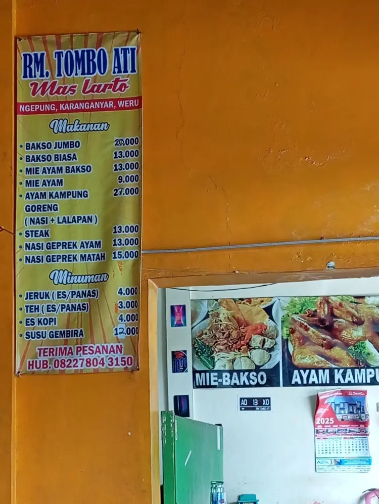 RM TOMBO ATI Mas Larto( bakso beranak dan ayam goreng) 10