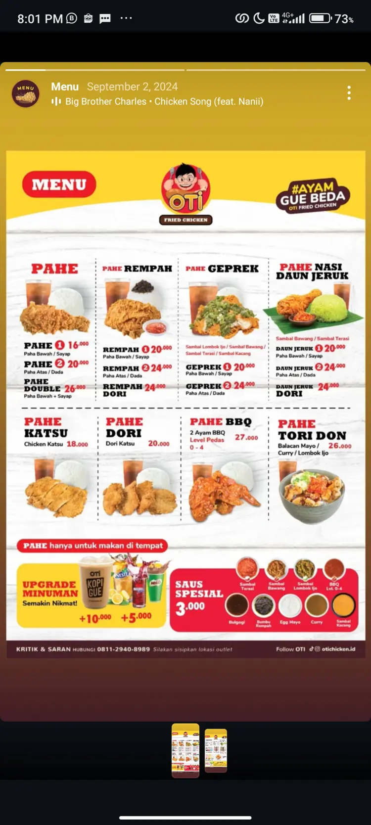 OTI Fried Chicken Sudirman Pati 10