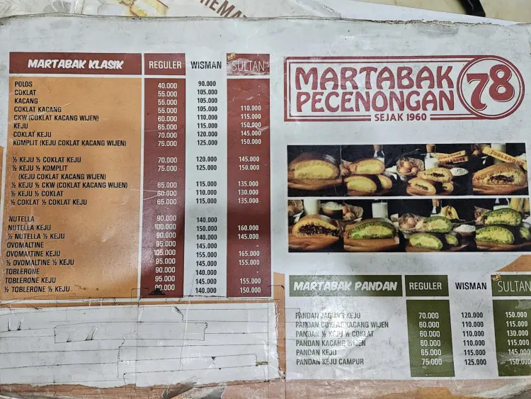 Martabak Pecenongan 78 Poris 1