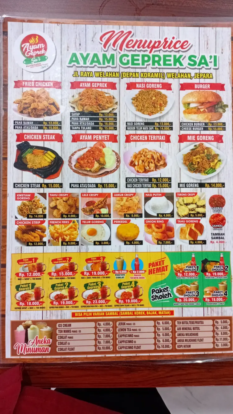 Ayam Geprek Sa'i cabang Kalipucang 4