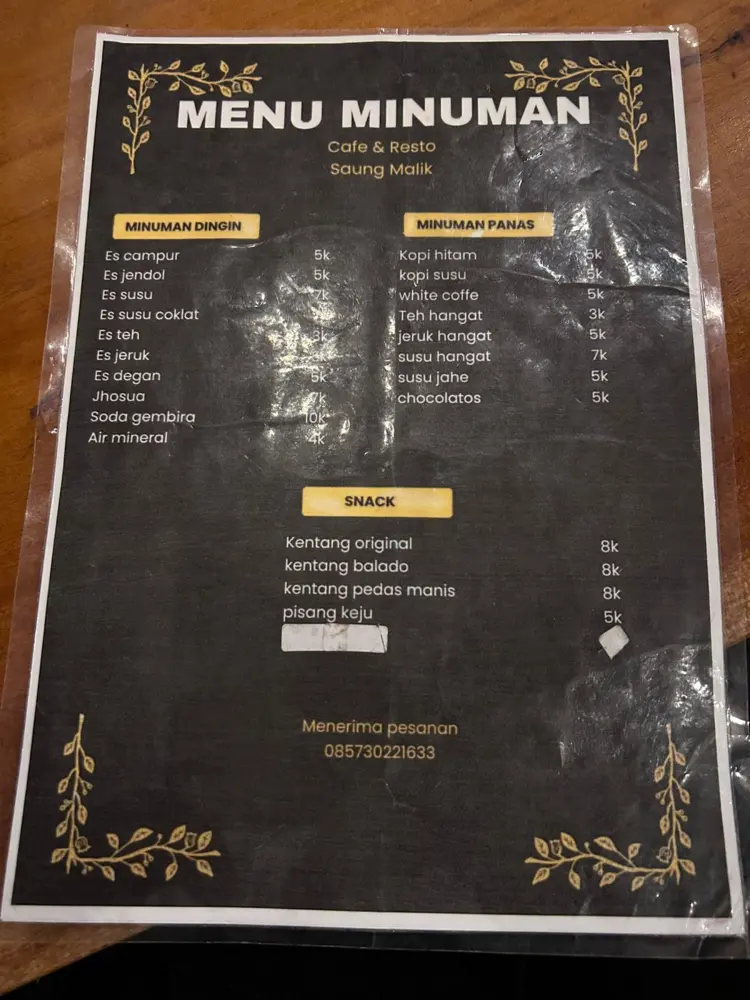 cafe & resto saung malik 3