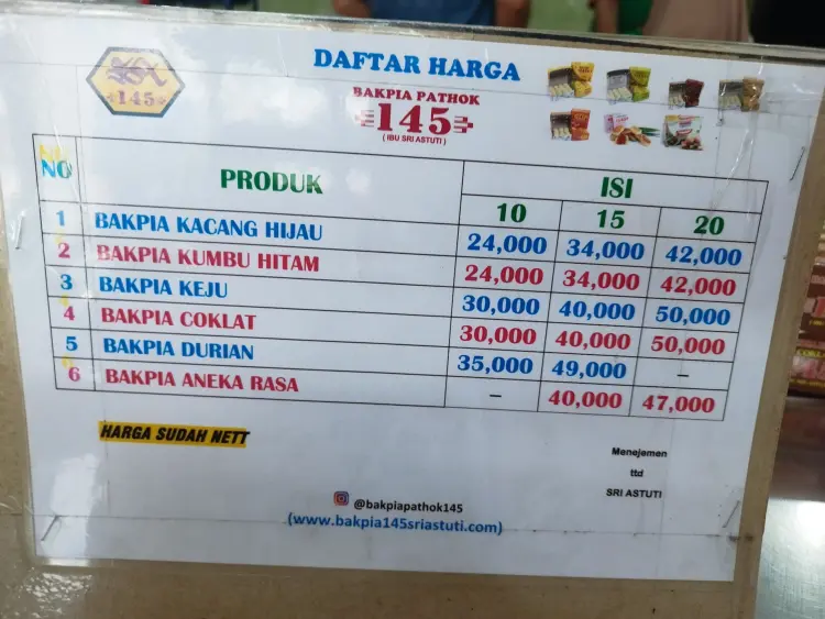 Bakpia Pathok 145 (IBU SRI ASTUTI) Jl.Solo 8