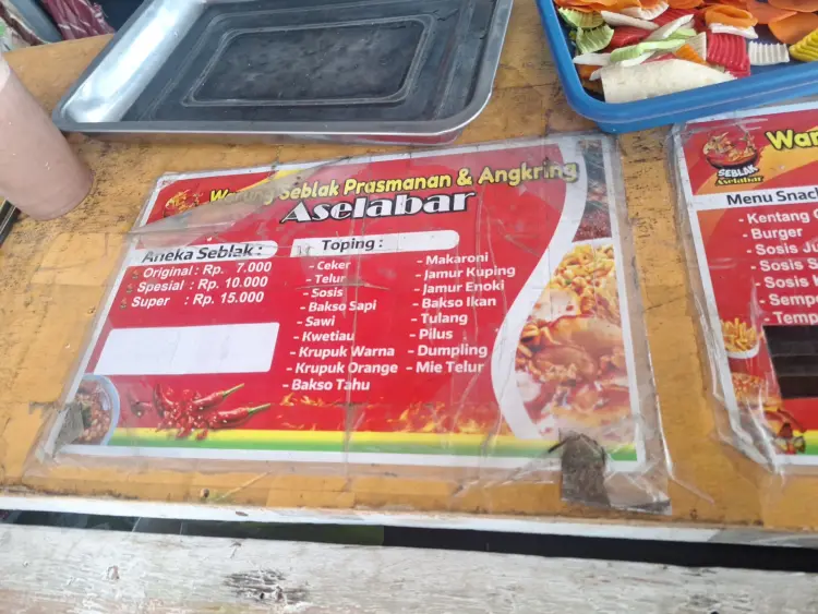 Warung seblak prasmanan ASELABAR 7
