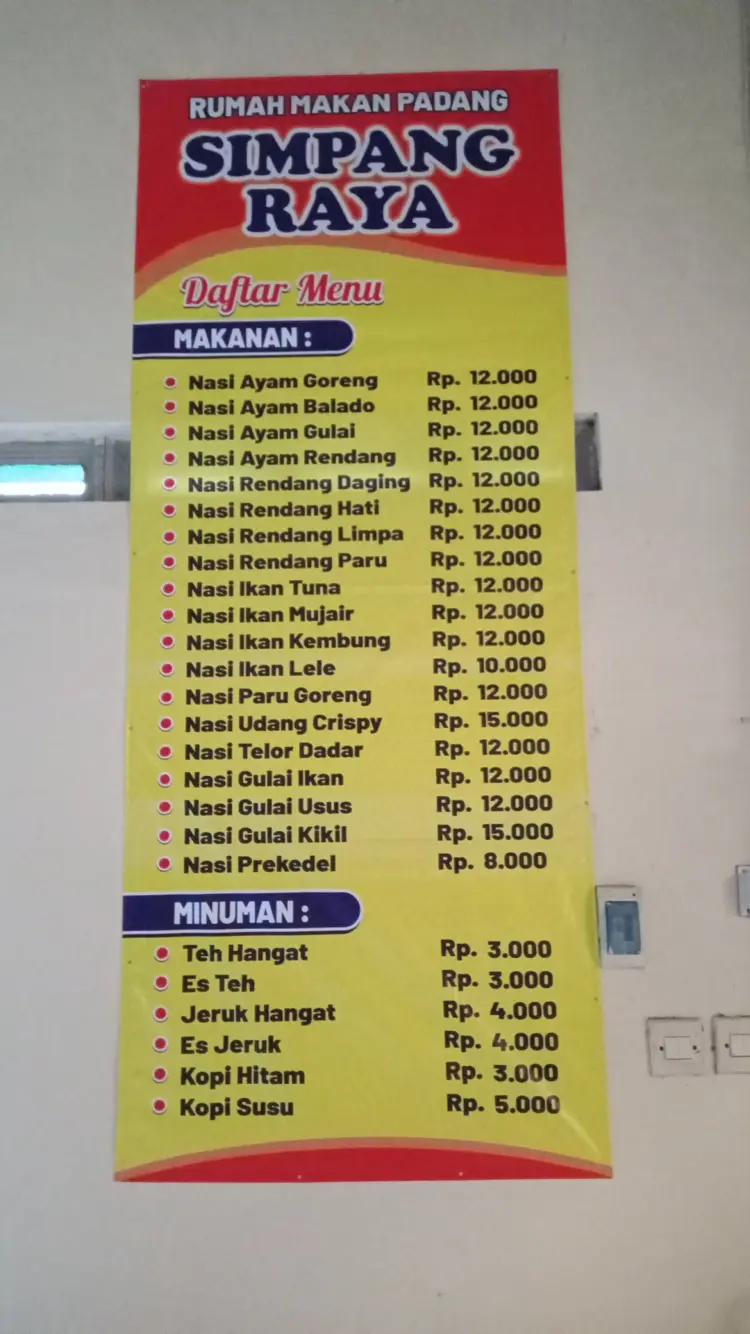 RUMAH MAKAN PADANG SIMPANG RAYA 2