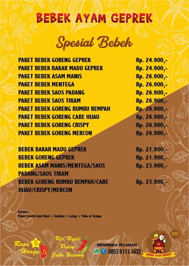 Bebek Ayam Geprek 777 PTC 6