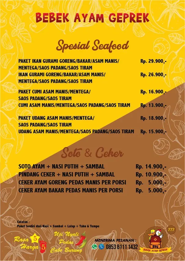 Bebek Ayam Geprek 777 PTC 8