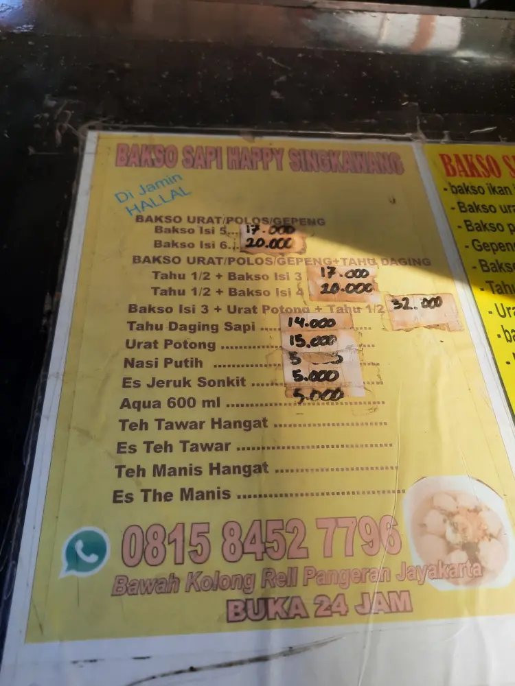 Bakso Sapi Happy Singkawang - Cabang Bawah Kolong Layang KRL 8