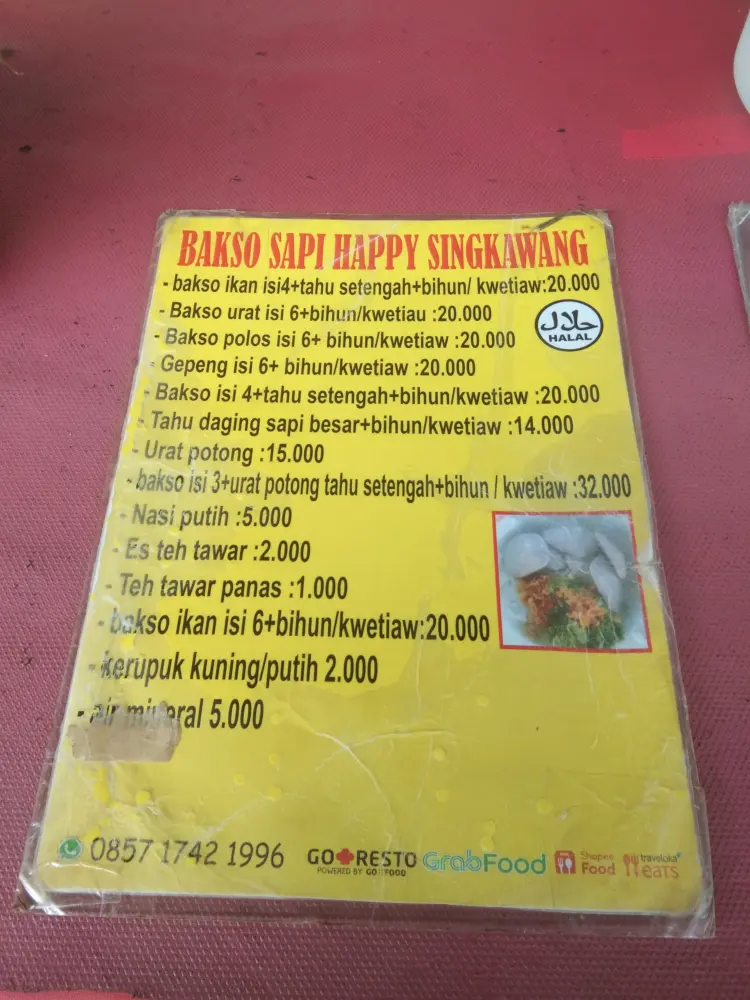 Bakso Sapi Happy Singkawang - Cabang Bawah Kolong Layang KRL 10