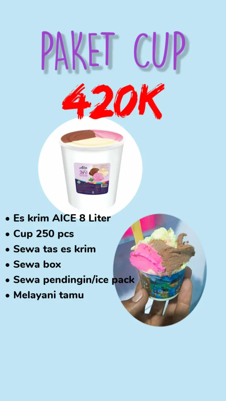Paket Es Krim Aice 8 Liter & 5 Liter (Acara Event,Wedding,Khitanan,Ulang Tahun dll) 3