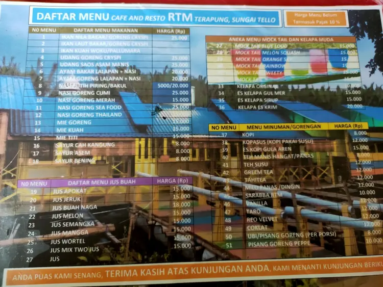 Kafe & Resto RTM (Wisata Sungai Tello) 8