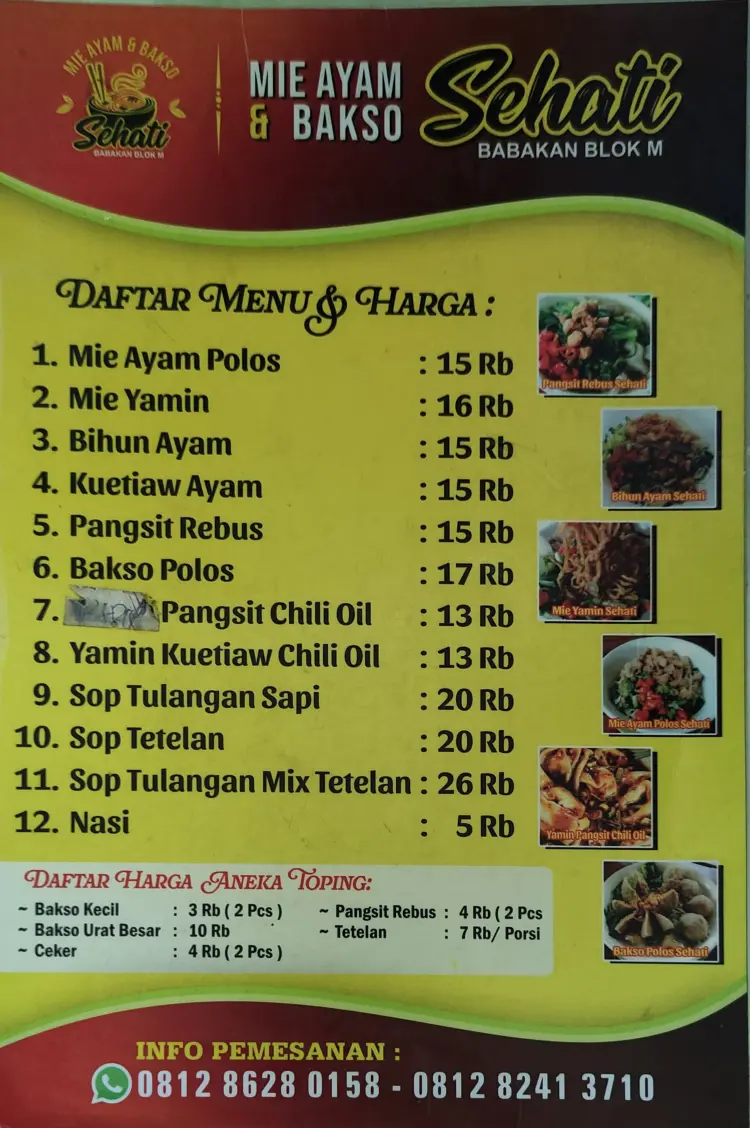 Mie Ayam Sehati Babakan Blok M 6