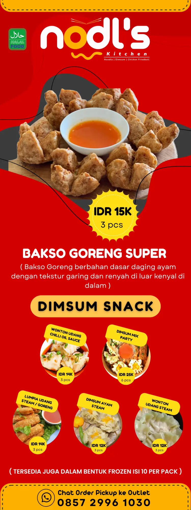 Nodls Special Mie Kari Ayam Chilli Pedas | Mie Ayam Bawang | Bakso Goreng | Dimsum 9