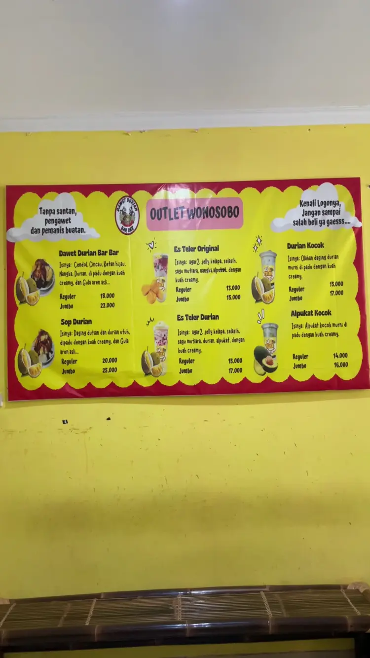 Dawet Durian Bar bar dan Es Teler Sultan 2