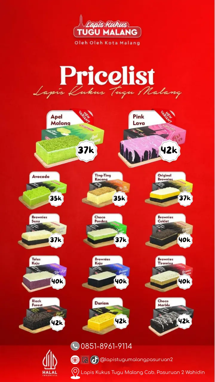 Lapis Kukus Tugu Malang, Cab. Pasuruan 2 Wahidin 7