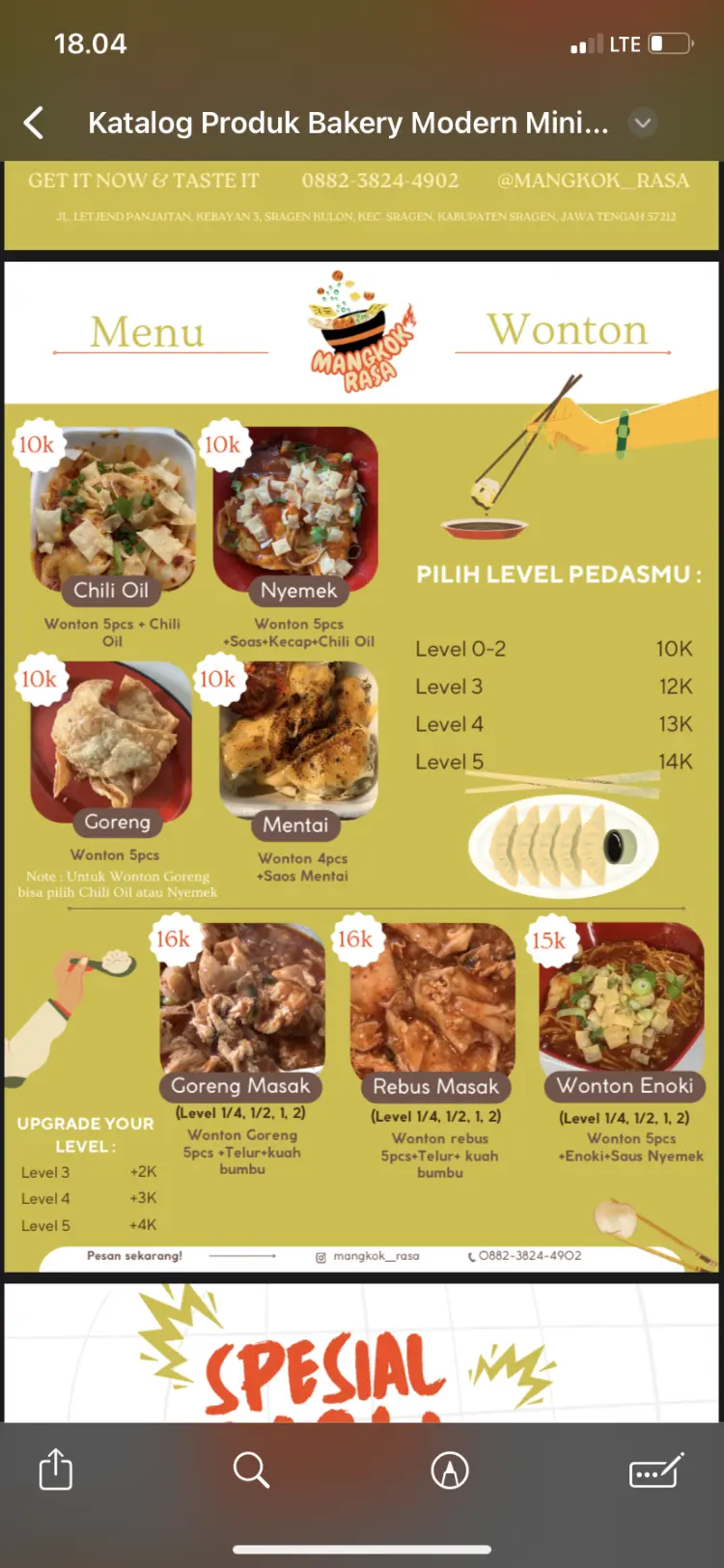 WONTON MANGKOK RASA 9